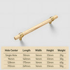 Modern Wooden T-Bar Cupboard Handles