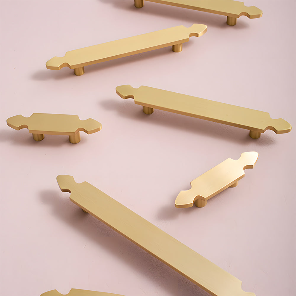 Nordic Brass Bar Cupboard Handles with Pointed Ends