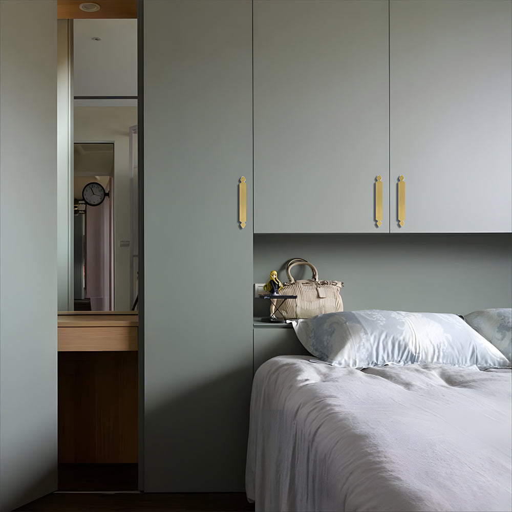 Nordic Brass Bar Cupboard Handles with Pointed Ends