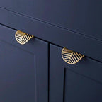 Openwork Leaf Brass Edge Pull Handles