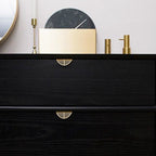 Openwork Leaf Brass Edge Pull Handles