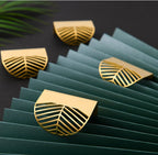 Openwork Leaf Brass Edge Pull Handles