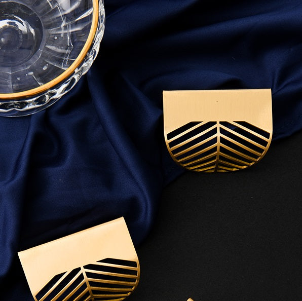 Openwork Leaf Brass Edge Pull Handles