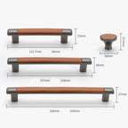 Retro Leather T-Bar Drawer Handles & Knobs