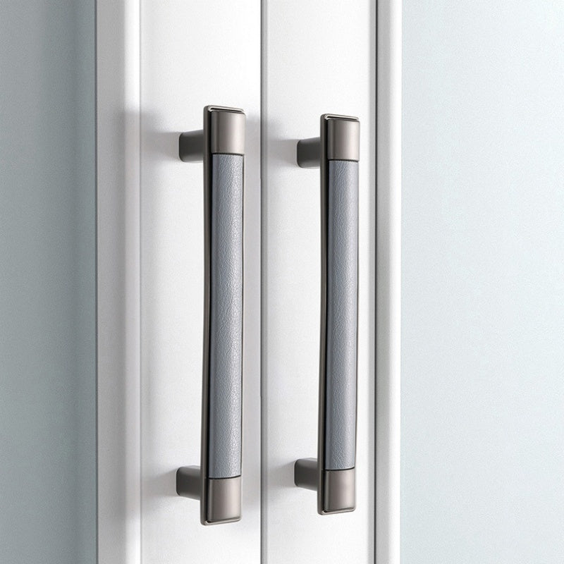 Retro Leather T-Bar Drawer Handles & Knobs