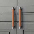 Retro Leather T-Bar Drawer Handles & Knobs