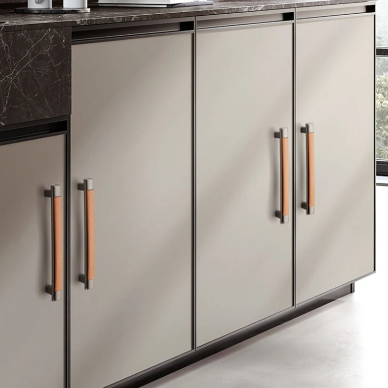 Retro Leather T-Bar Drawer Handles & Knobs