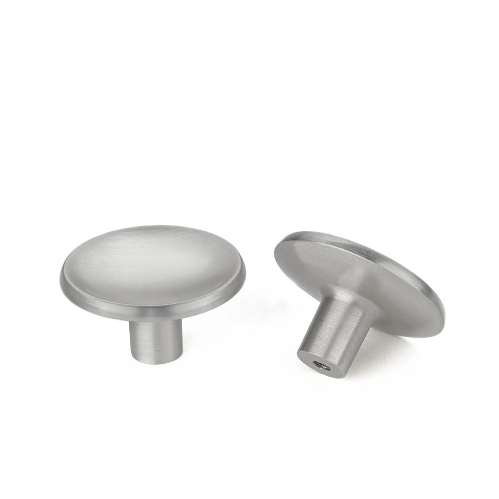 Round Brushed Nickel Cupboard Knobs