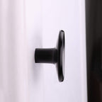 Solid Zinc Alloy Black Round Drawer Knobs