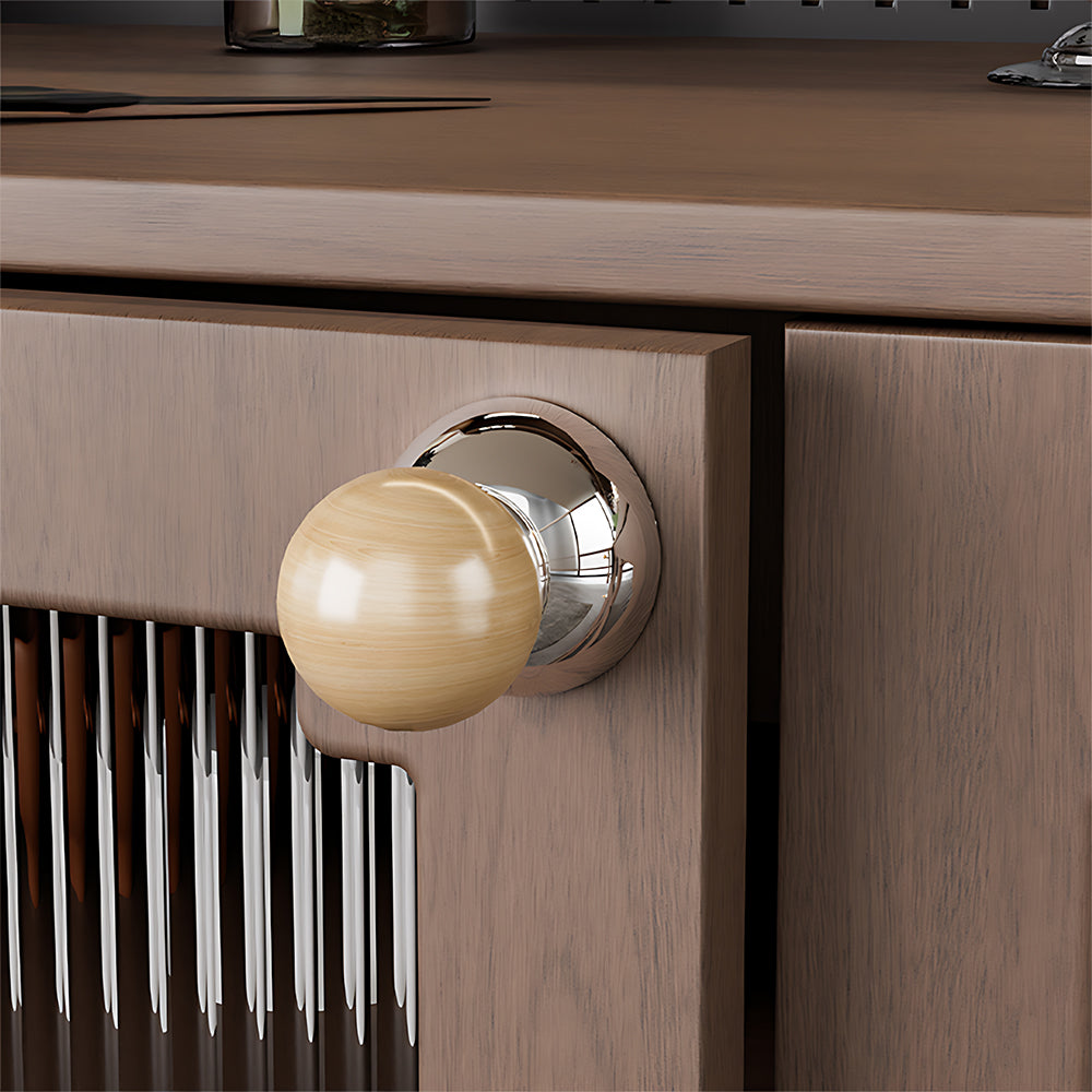 Suction Cup Wooden Ball Cupboard Knob & Wall Hook