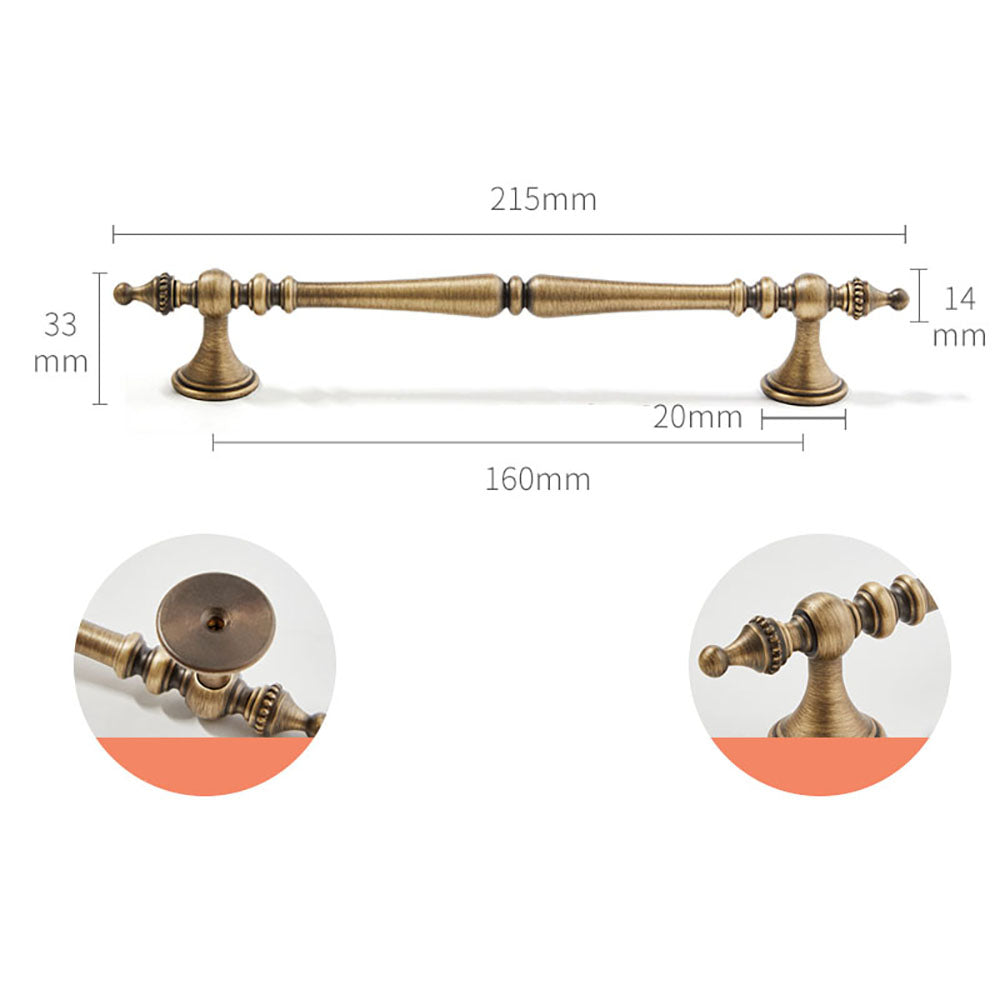 Vintage Beaded Baluster T-Bar Kitchen Cupboard Handles