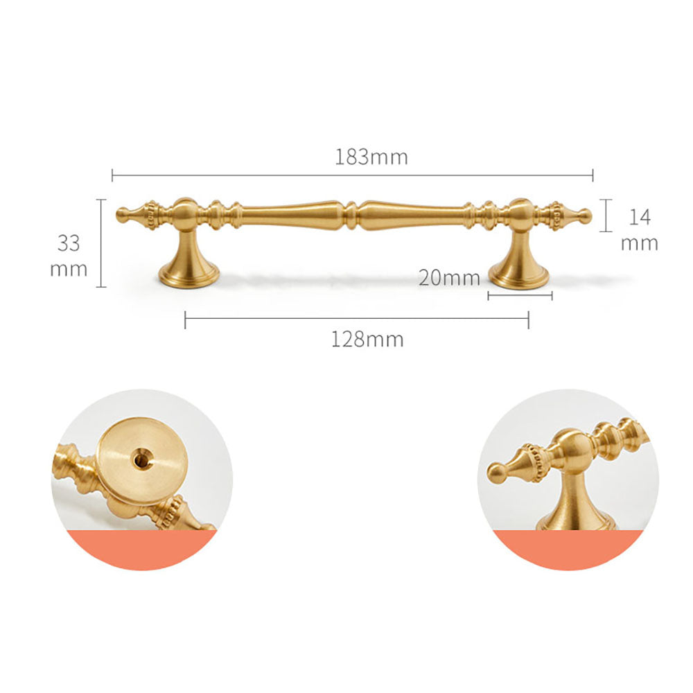 Vintage Beaded Baluster T-Bar Kitchen Cupboard Handles