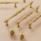 Vintage Beaded Brass Wardrobe Handles