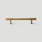 Vintage Bronze T-Bar Wardrobe Handles with Grooved Collars