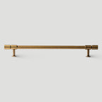 Vintage Bronze T-Bar Wardrobe Handles with Grooved Collars