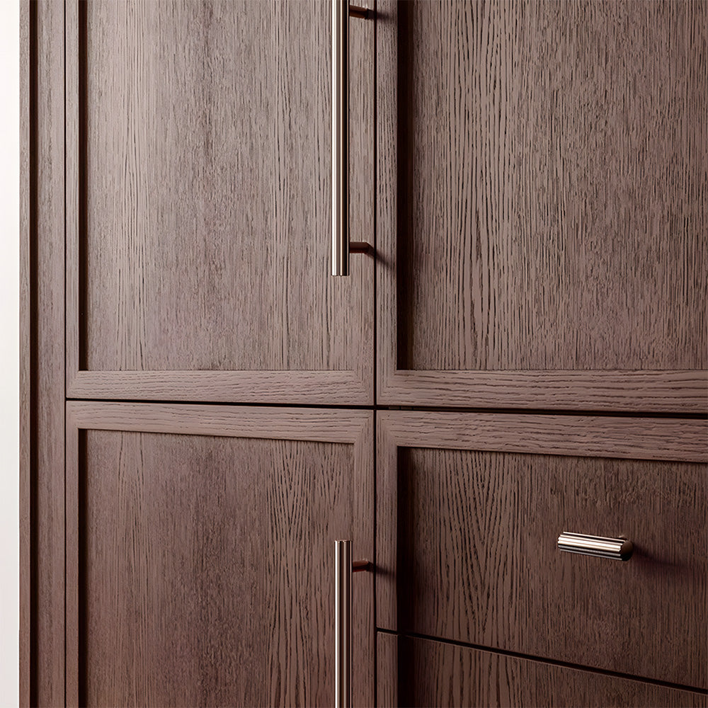 Vintage-Inspired Knurled T-Bar Cupboard Handles & Knobs