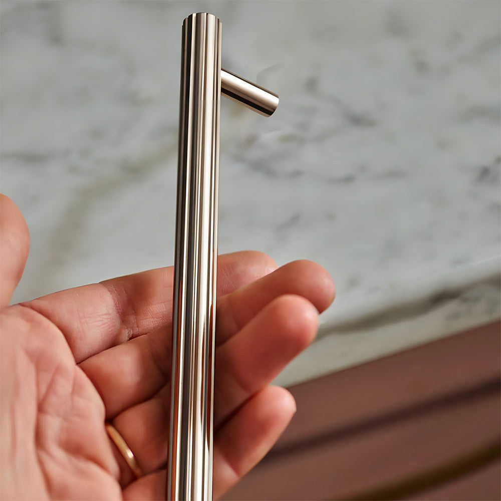 Vintage-Inspired Knurled T-Bar Cupboard Handles & Knobs