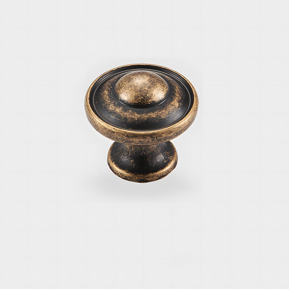 Vintage-Inspired Round Cupboard Knobs with Backplate