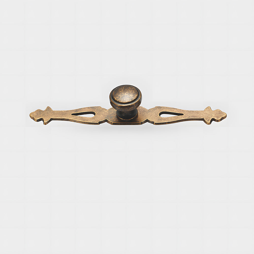 Vintage-Inspired Round Cupboard Knobs with Backplate