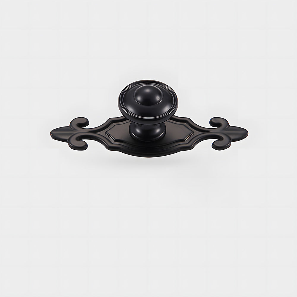 Vintage-Inspired Round Cupboard Knobs with Backplate