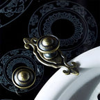 Vintage-Inspired Round Cupboard Knobs with Backplate