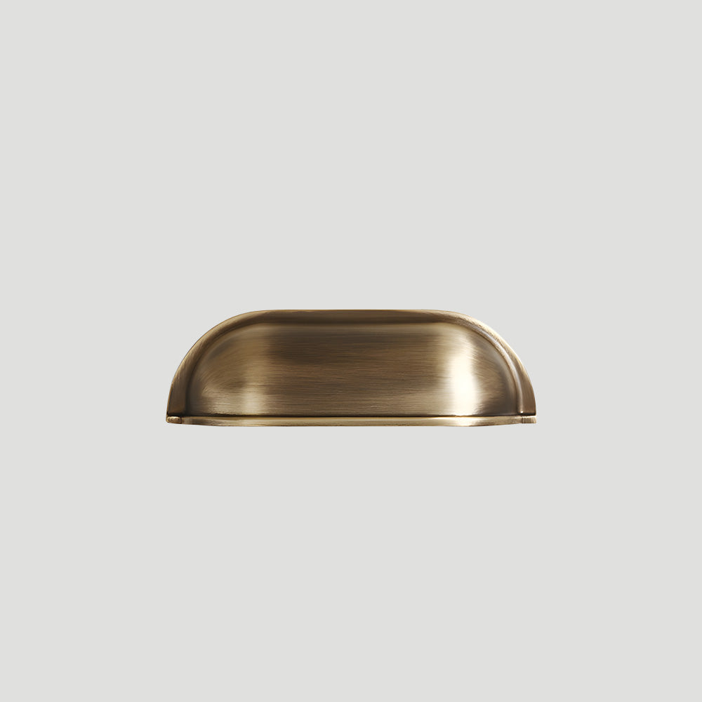 Vintage-Inspired Solid Brass Shell Cup Drawer Handles & Ball Knobs