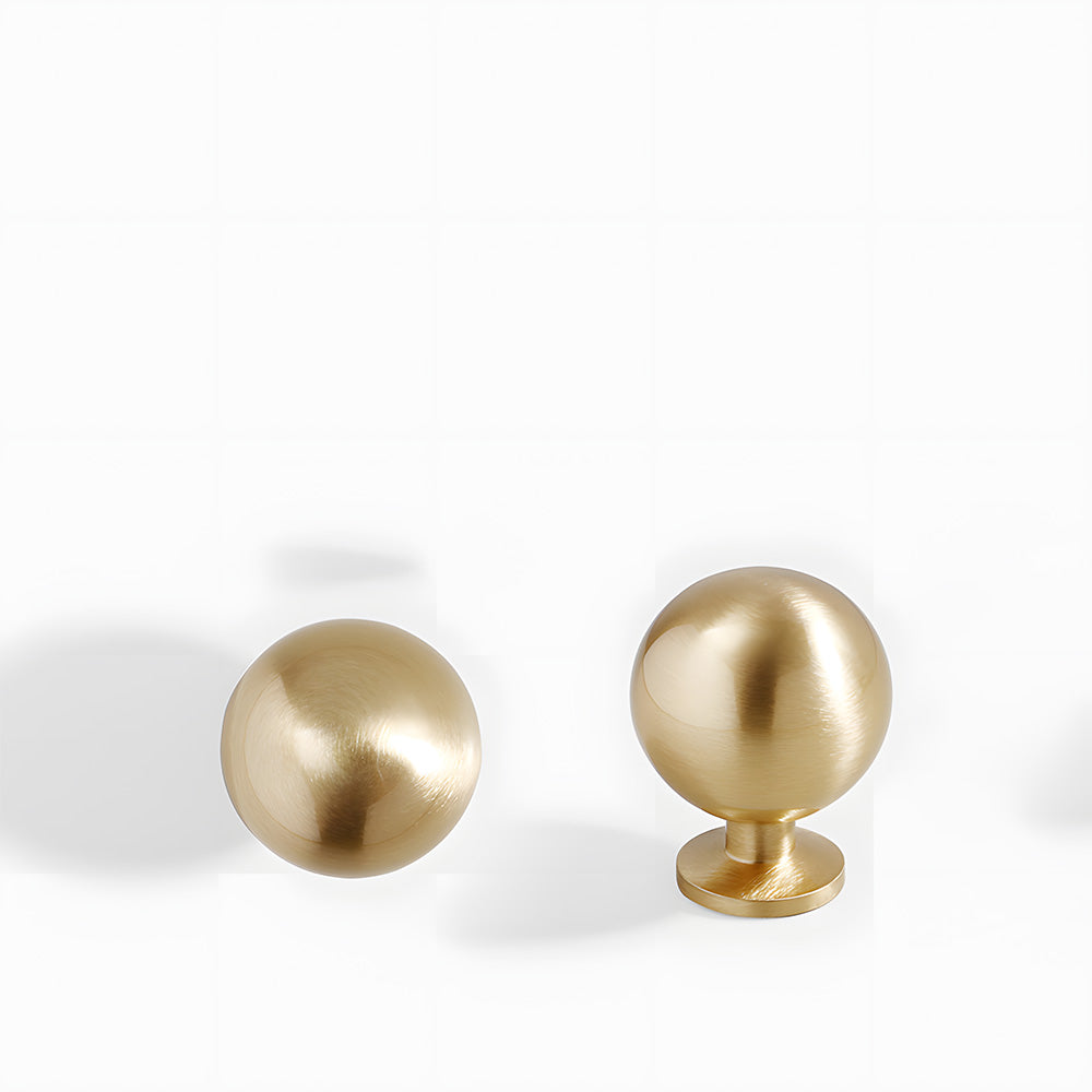 Vintage-Inspired Solid Brass Shell Cup Drawer Handles & Ball Knobs