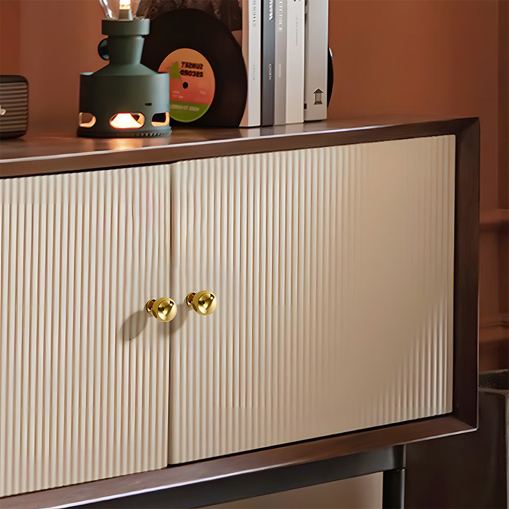Vintage-Inspired Solid Brass Shell Cup Drawer Handles & Ball Knobs