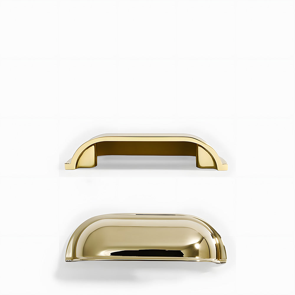 Vintage-Inspired Solid Brass Shell Cup Drawer Handles & Ball Knobs