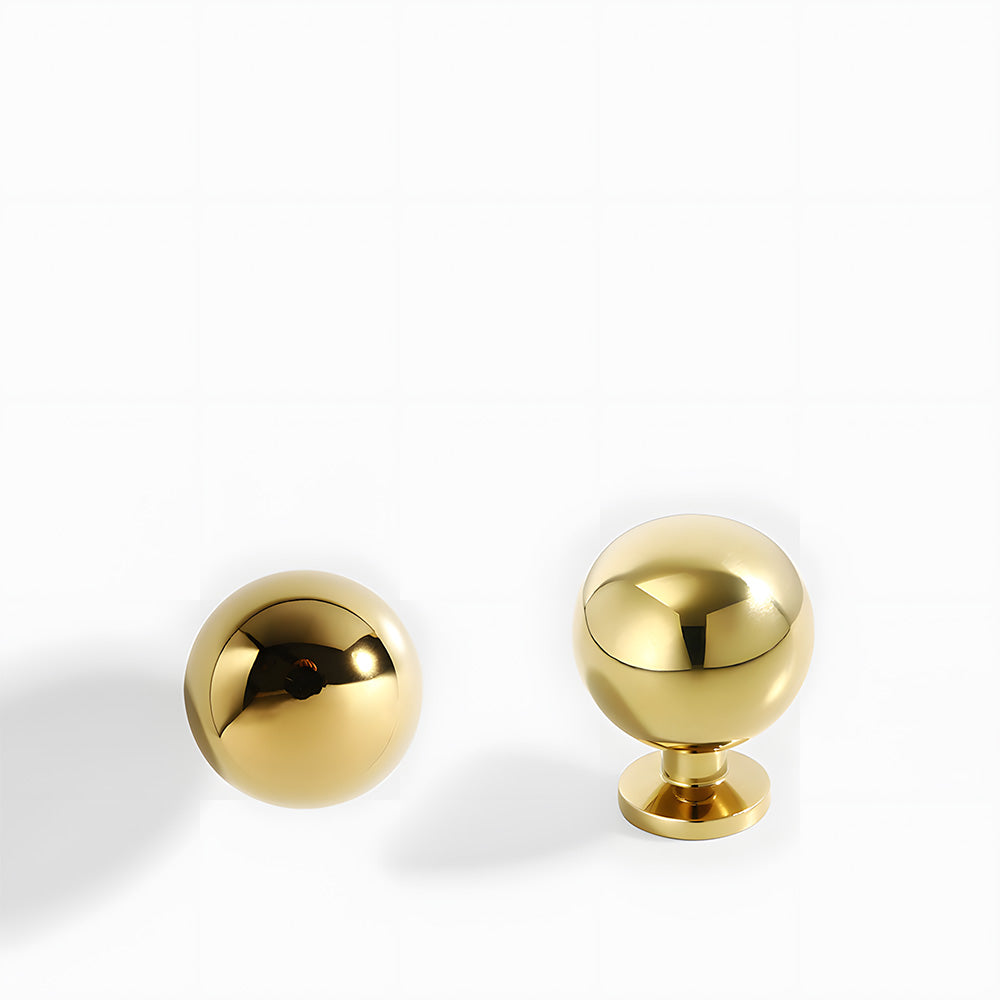 Vintage-Inspired Solid Brass Shell Cup Drawer Handles & Ball Knobs
