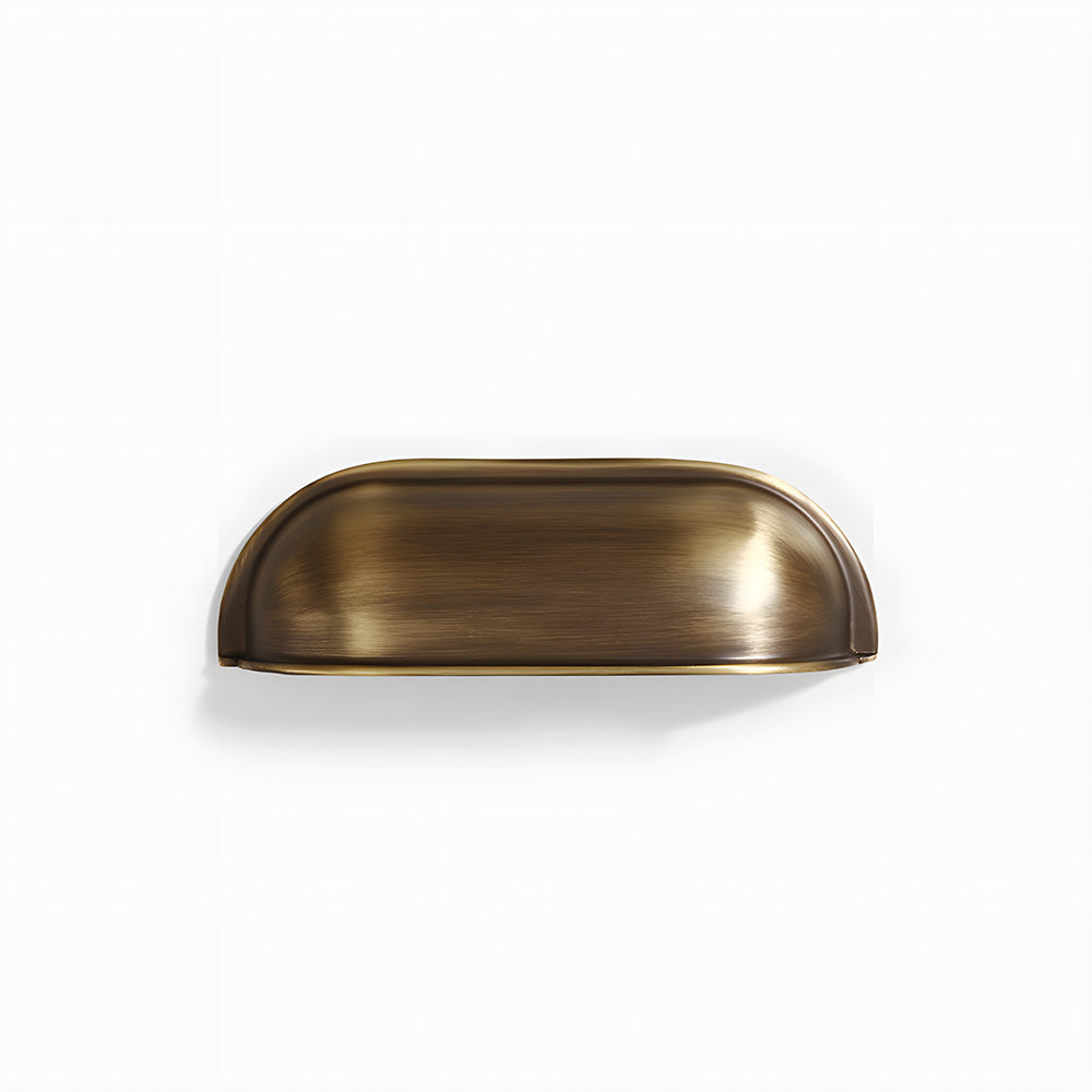 Vintage-Inspired Solid Brass Shell Cup Drawer Handles & Ball Knobs