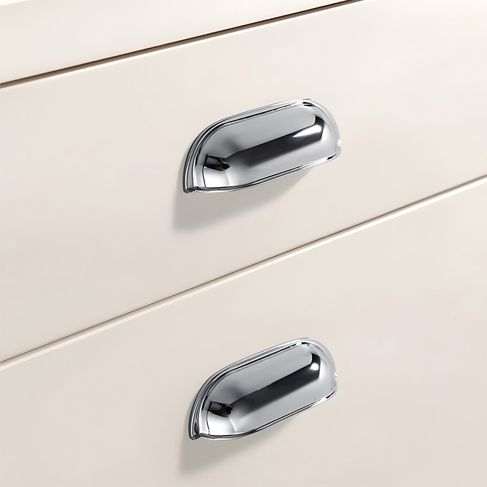 Vintage-Inspired Solid Brass Shell Cup Drawer Handles & Ball Knobs