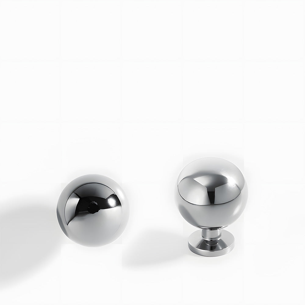 Vintage-Inspired Solid Brass Shell Cup Drawer Handles & Ball Knobs