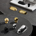 Vintage-Inspired Solid Brass Shell Cup Drawer Handles & Ball Knobs