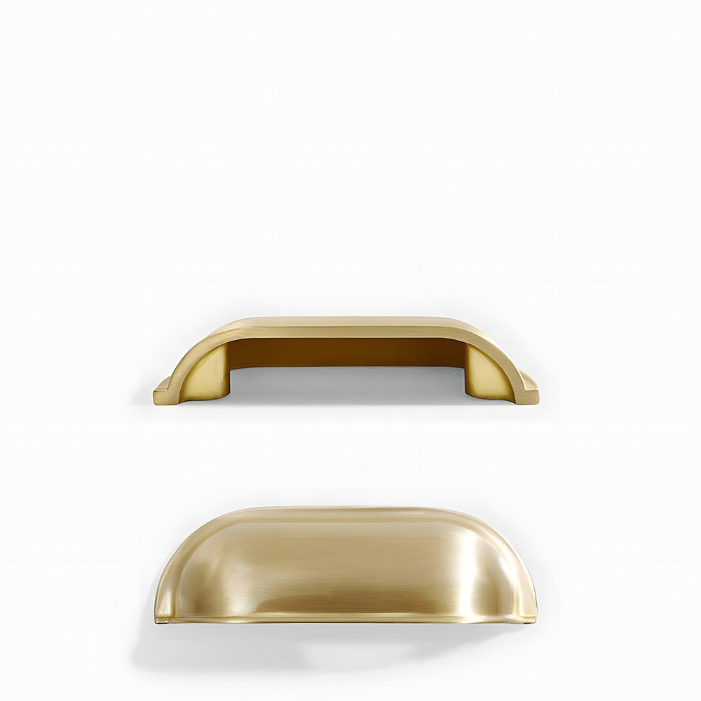 Vintage-Inspired Solid Brass Shell Cup Drawer Handles & Ball Knobs
