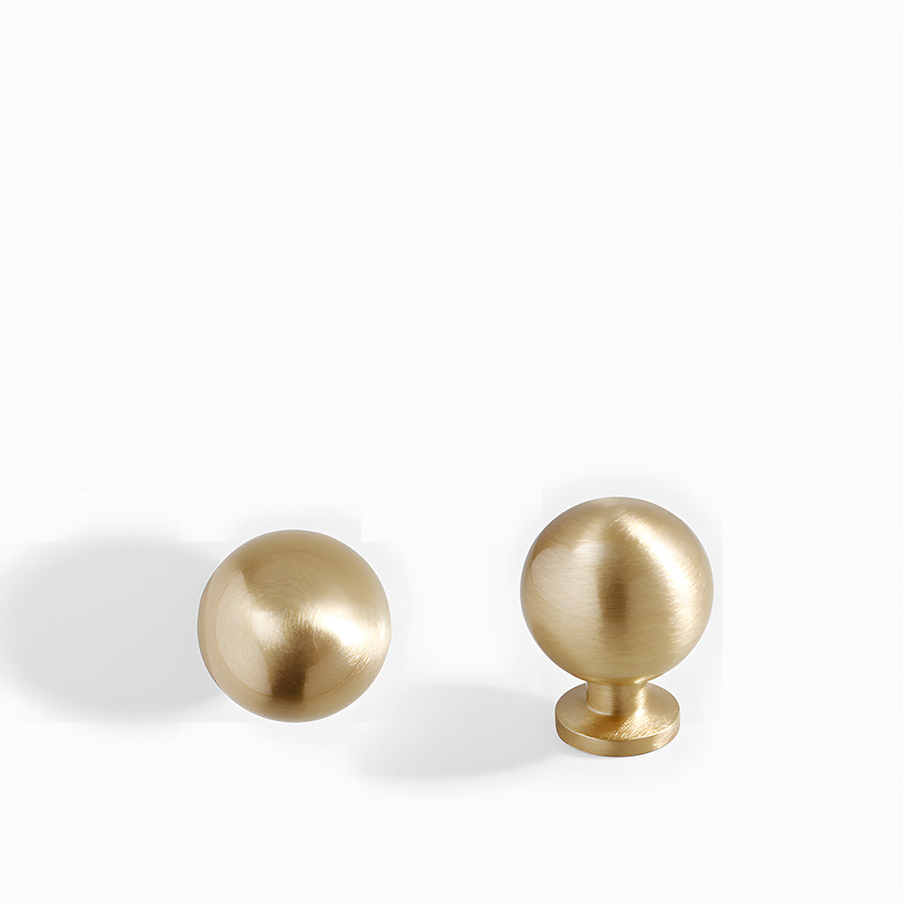 Vintage-Inspired Solid Brass Shell Cup Drawer Handles & Ball Knobs