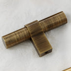 Vintage-Inspired Solid Brass T-Bar Cupboard Handles & Knobs