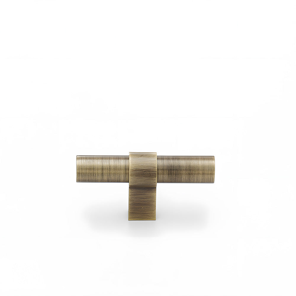 Vintage-Inspired Solid Brass T-Bar Cupboard Handles & Knobs