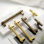 Vintage-Inspired Solid Brass T-Bar Cupboard Handles & Knobs