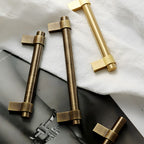 Vintage-Inspired Solid Brass T-Bar Cupboard Handles & Knobs