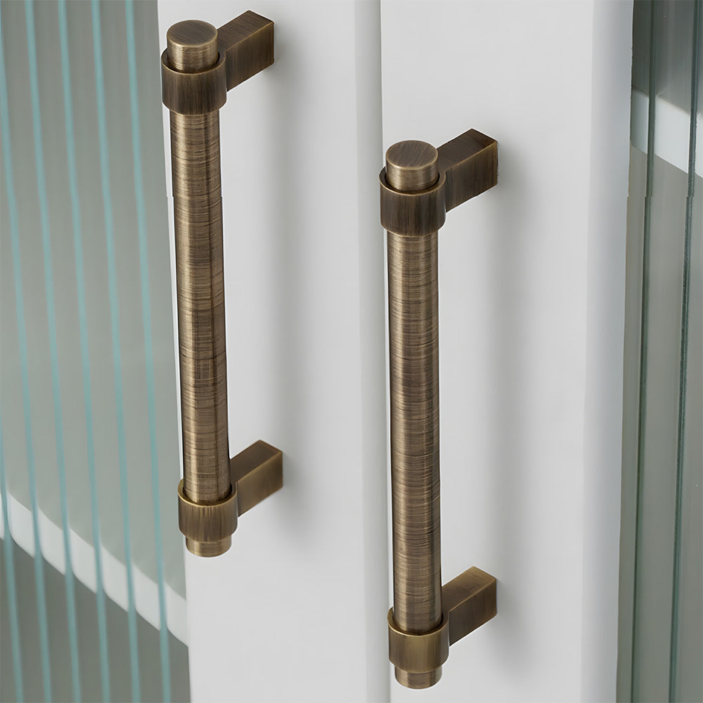 Vintage-Inspired Solid Brass T-Bar Cupboard Handles & Knobs