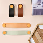 Vintage Leather Strap Cupboard Knobs