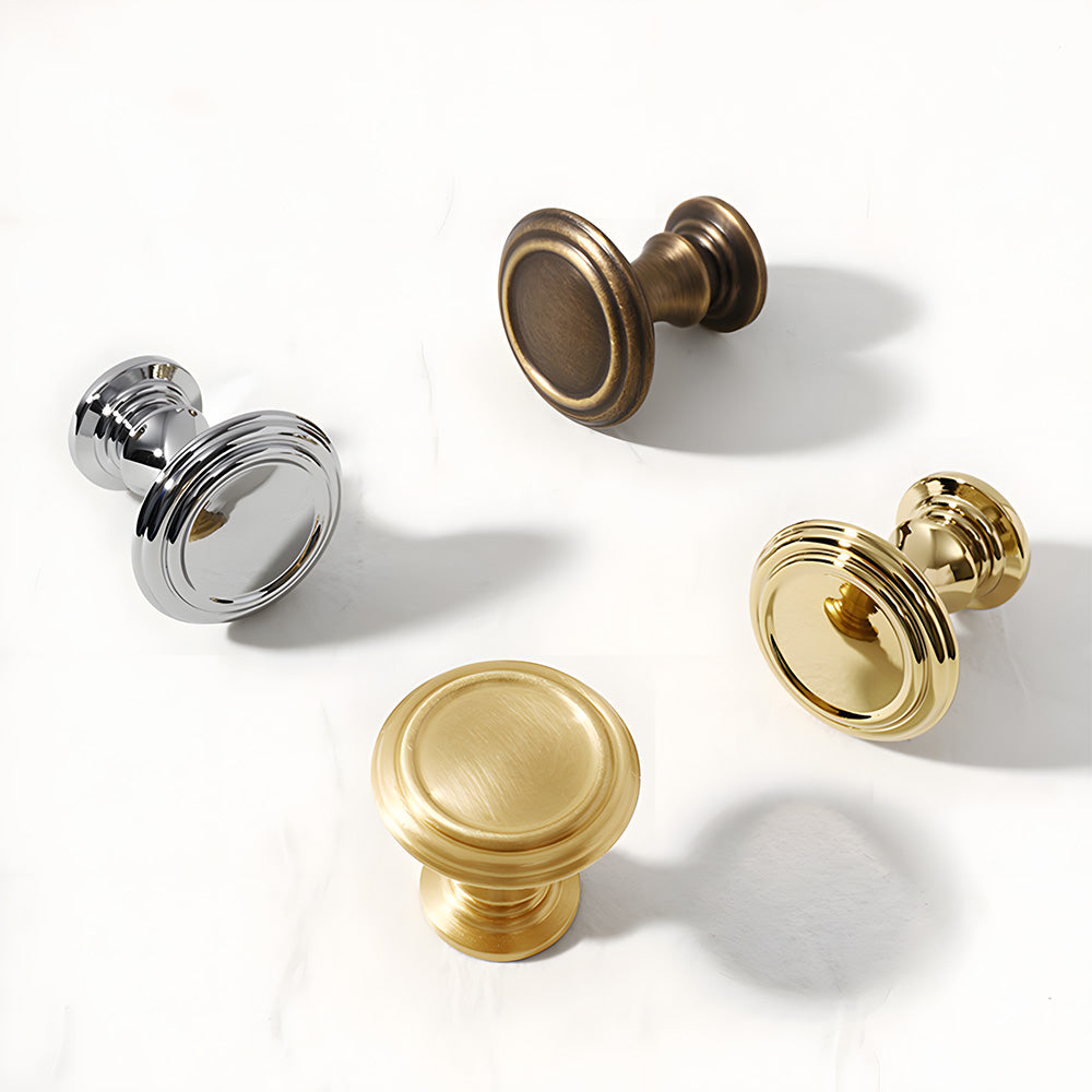 Vintage Shell Solid Brass Cup Handles & Knobs