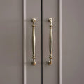 Vintage Tapered Solid Brass Cupboard Handles & Mushroom Knobs