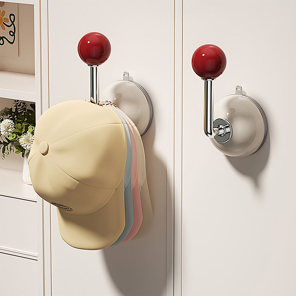 Zinc Alloy Suction Cup Ball Knob Hooks
