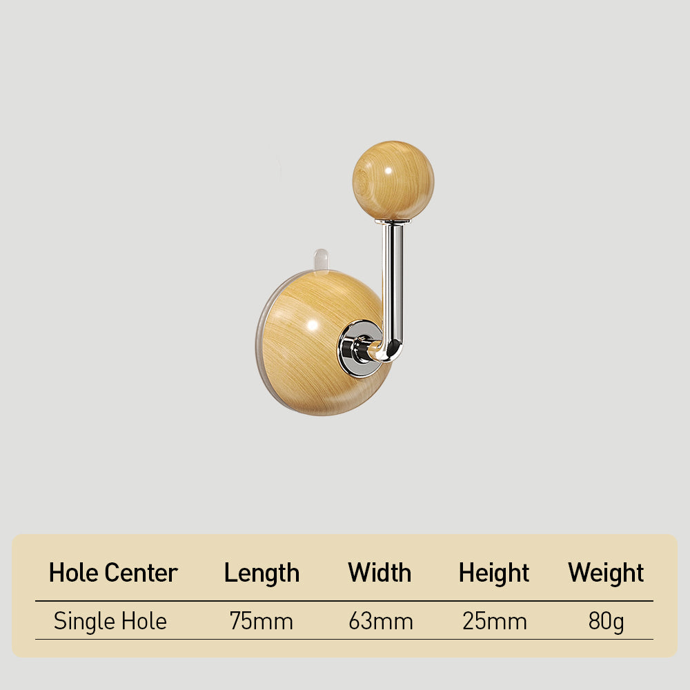 Zinc Alloy Suction Cup Ball Knob Hooks