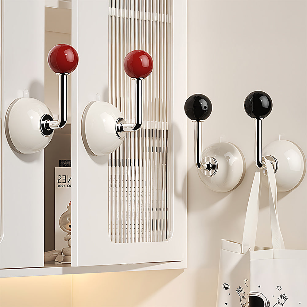 Zinc Alloy Suction Cup Ball Knob Hooks