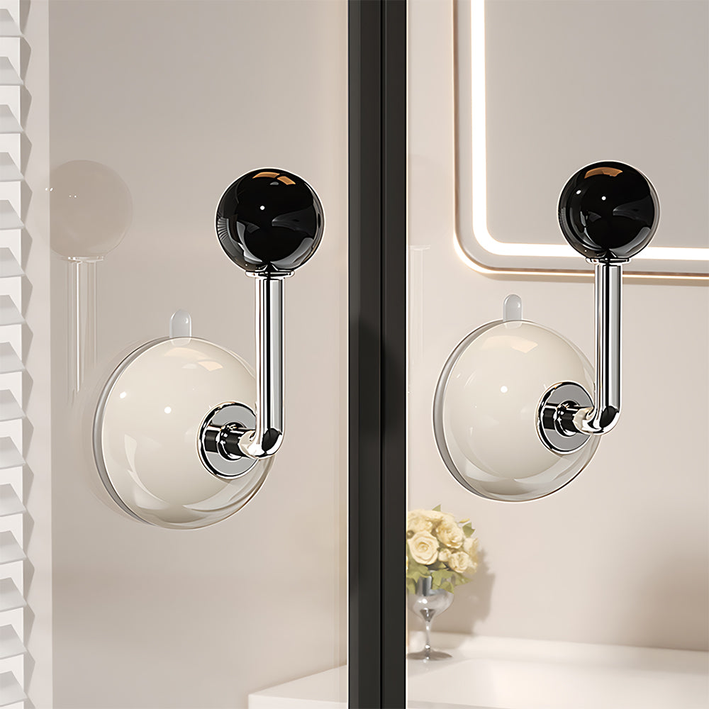 Zinc Alloy Suction Cup Ball Knob Hooks